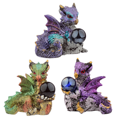 All Seeing Orb Elements Dragon Figurine