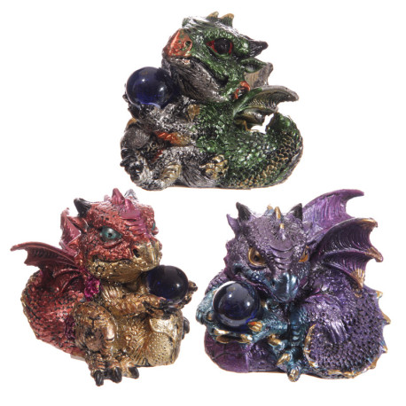 Baby Crystal Ball Cute Dragon Figurine