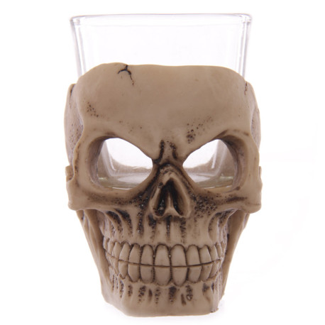 Fantasy Glass and Resin Skull Shot Glasses