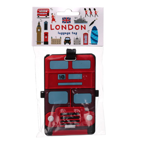 PVC Luggage Tag - London Icons London Bus