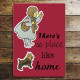 Wizard of Oz Lion There&#039;s no place like Home - Metal Plaque Wall Sign