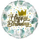 ECO Balloon - Birthday Crown &amp; Leaves (18 Inch)