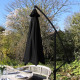 Black Cantilever Parasol &amp; Fan Base