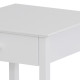 White Bedside Table, Wooden Side Table, Nightstand, Bedside Cabinet with Drawer and Storage Shelf for Bedroom and Living Room