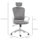 Vinsetto Office Chair, Ergonomic Desk Chair, High Back Velvet Fabric Computer Chair with Adjustable &amp; Liftable Headrest for Home