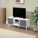 TV Cabinet Stand Unit for TVs up to 50&#039;&#039; with Foldable Drawers, Entertainment Centre for Living Room White