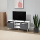 TV Cabinet Stand Unit for TVs up to 50&#039;&#039; with Foldable Drawers, Entertainment Centre for Living Room White