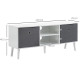 TV Cabinet Stand Unit for TVs up to 50&#039;&#039; with Foldable Drawers, Entertainment Centre for Living Room White