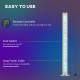 RGB Floor Lamp, Dimmable Corner Lamp with Remote Control &amp; 16 Colours Effects, LED Modern Mood Lighting for Living Room Bedroom 