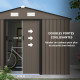 Outsunny 9 x 6ft Metal Garden Shed, Outdoor Storage Tool House with Ventilation Slots, Foundation Kit and Lockable Double Doors,