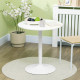 75H x Φ70cm Two-Person Minimalistic Dining Table - White