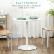 75H x Φ70cm Two-Person Minimalistic Dining Table - White