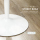 75H x Φ70cm Two-Person Minimalistic Dining Table - White