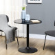 75H x Φ70cm Two-Person Minimalistic Dining Table - Black