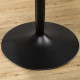 75H x Φ70cm Two-Person Minimalistic Dining Table - Black