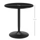 75H x Φ70cm Two-Person Minimalistic Dining Table - Black