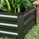 Outsunny Set of Two 60 x 100cm Galvanised Steel Planters, Grey