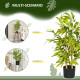 2 PCs Artificial Plants Bamboo Tree in Pot Desk Fake Plants for Home Indoor Outdoor Decor, 15x15x60cm, Green