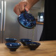 Herbal Blues Teapot Set - Pot &amp; Four Cups