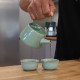 Herbal Jade Teapot Set - Pot &amp; Two Cups