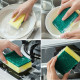 Double Sided Grooved Sponges Pack of 5 Washing Scourers for Kitchen 9 x 4 cm - Random Colour