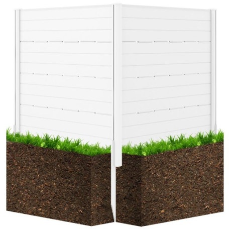 Outdoor Privacy Fence Screen with 5 Ground Stakes for Garden Yard Patio