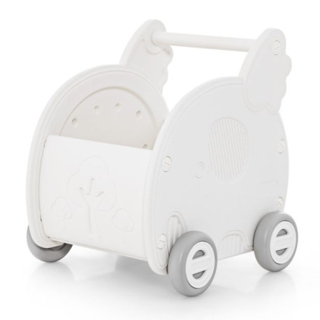 Baby Walker Push Toy 4-Wheel Toddler Toy Cart Elephant Shape