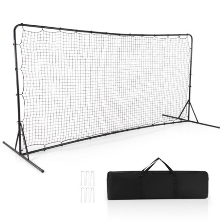 Portable Soccer Rebounder Net with Carry Bag, Sturdy Metal Frame