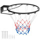 45/38 CM Heavy Duty Basketball Rim with All Weather Net and Mounting Hardware