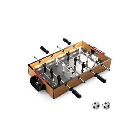 51cm Foosball Table with LED Lights and Realistic Players and 2 Balls