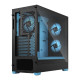 Fractal Design Pop Air RGB (Cyan Core TG) Gaming Case w/ Clear Glass Window, ATX, Hexagonal Mesh Front, Cyan Interior/Accents, 3