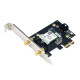 Asus (PCE-AXE5400) AXE5400 Wi-Fi 6E Tri-Band PCI Express Adapter, Bluetooth 5.2, OFDMA &amp; MU-MIMO