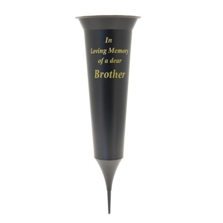 Black Brother Grave Vase 23cm