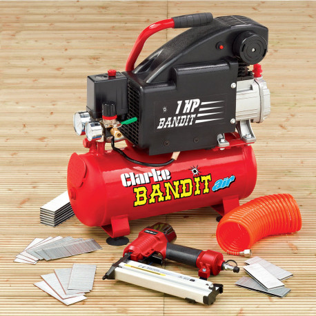 Clarke Bandit 4 - 8 Litre Air Compressor Nailing/Stapling Kit