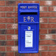 Blue Scottish Post Box with Stand