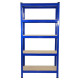 Monster Racking T-Rax Heavy Duty Shelving Units, Blue, 75cm W, 30cm D, Set of 6 F1