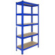 Racking Storage Shelving Heavy Duty Garage 5 Tier 75cm Steel Shelves Warehouse[Blue,8]