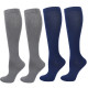 Unisex Anti-Fatigue Sport Compression Socks Varicose Vein Stocking One Pair - Grey S/M