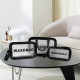 3 Size Clear Travel Wash Bag Set Cosmetic Toiletry Transparent Wash Pouch - Black