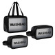 3 Size Clear Travel Wash Bag Set Cosmetic Toiletry Transparent Wash Pouch - Black