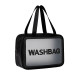 3 Size Clear Travel Wash Bag Set Cosmetic Toiletry Transparent Wash Pouch - Black