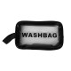 3 Size Clear Travel Wash Bag Set Cosmetic Toiletry Transparent Wash Pouch - Black