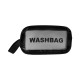 3 Size Clear Travel Wash Bag Set Cosmetic Toiletry Transparent Wash Pouch - Black