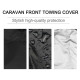 210D Caravan Front Towing Protector Covers Towing Cover Protector Universal Shield Guard - Black + Gray