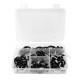 100 Pieces 6 Sizes Vinyl Coated Cup Hooks Screw-in Ceiling Hooks Mug Hooks Hangers Assortment Kit - Black