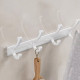 Wall Hanger Hooks Heavy Duty Coat Rack Wall Mounted 4 Hooks - Silver