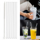 6pcs Travel Tumbler Long Cup Straw Water Bottle Replacement Straw with Cleaning Brush Fit for Stanley 40oz