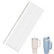 6pcs Travel Tumbler Long Cup Straw Water Bottle Replacement Straw with Cleaning Brush Fit for Stanley 40oz