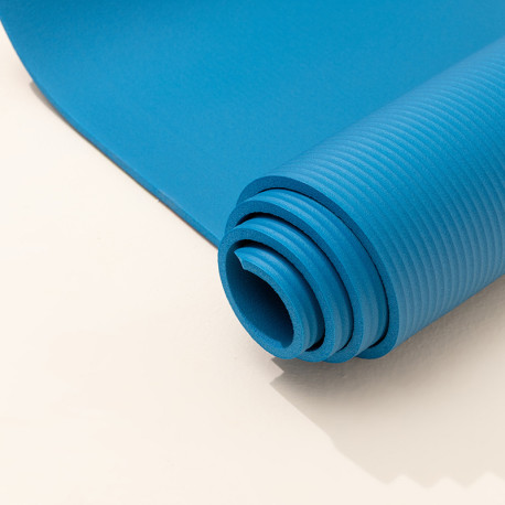 Yoga Mat 15mm Thick Gym Mats with Carrying Strap for Exercise Fitness Pilates - Blue