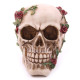 Fantasy Skull Head with Roses Ornament